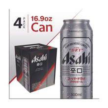 Load image into Gallery viewer, ASAHI SUPER DRY BEER 6/4pk/16.9oz CAN 77338
