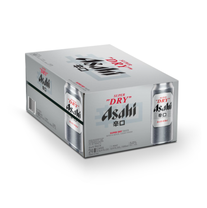 ASAHI SUPER DRY BEER 6/4pk/16 oz CAN 77338 – Wismettac Asian Foods